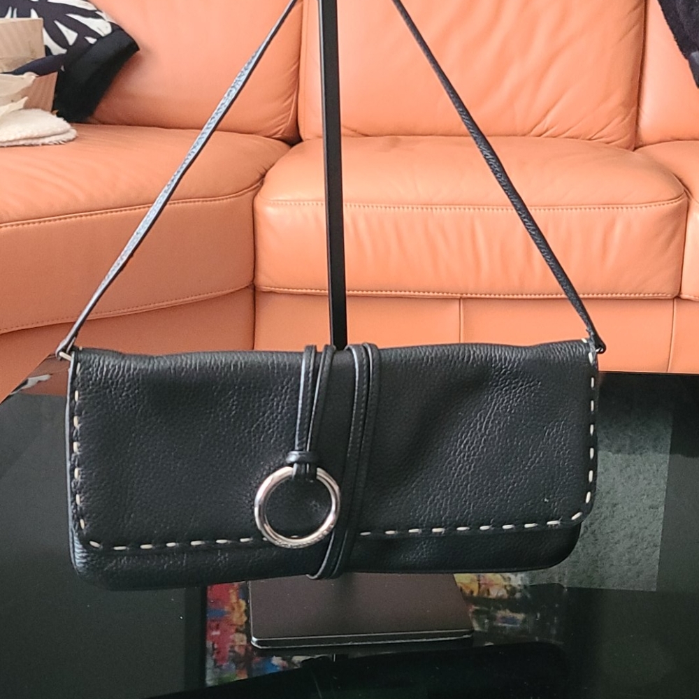BCBG MaxAzria signature black shoulder bag